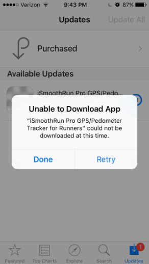 unable to download app error solved